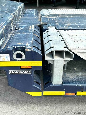 Low loader semitrailer GOLDHOFER Tele, Radmulden, Baggerstielmulde, MIETEN?