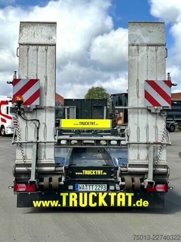 Low loader semitrailer GOLDHOFER Tele, Radmulden, Baggerstielmulde, MIETEN?