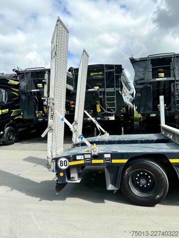 Low loader semitrailer GOLDHOFER Tele, Radmulden, Baggerstielmulde, MIETEN?