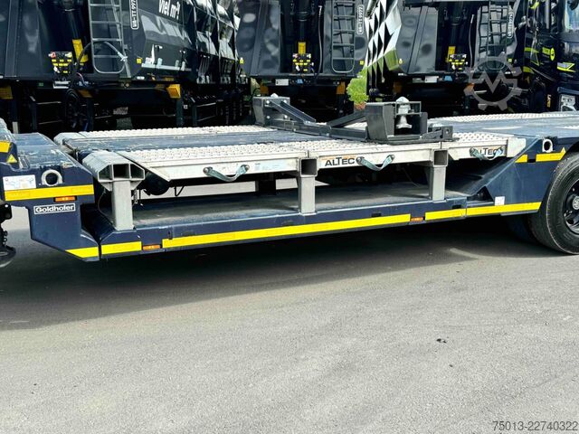 Low loader semitrailer GOLDHOFER Tele, Radmulden, Baggerstielmulde, MIETEN?