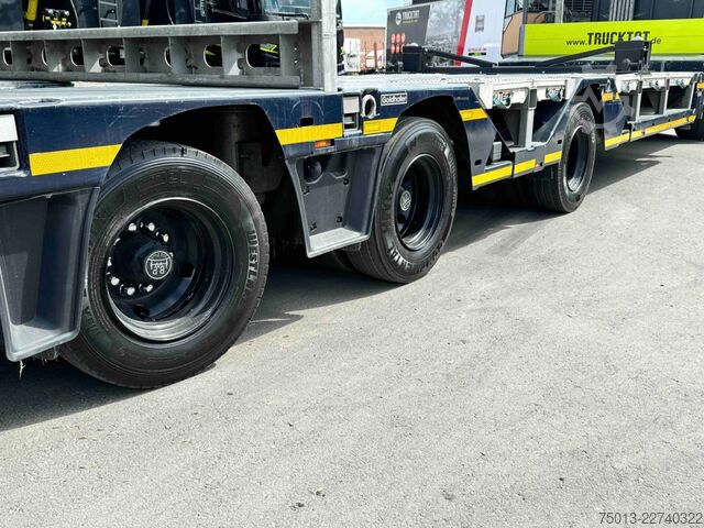 Low loader semitrailer GOLDHOFER Tele, Radmulden, Baggerstielmulde, MIETEN?