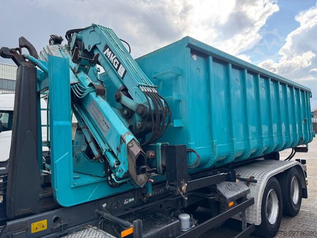 Camión portacontenedores de gancho MERCEDES-BENZ 2632 Actros 6x4 Meiller Abroller KRAN Salzstreu