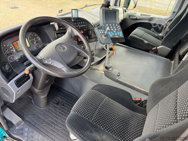 Camión portacontenedores de gancho MERCEDES-BENZ 2632 Actros 6x4 Meiller Abroller KRAN Salzstreu