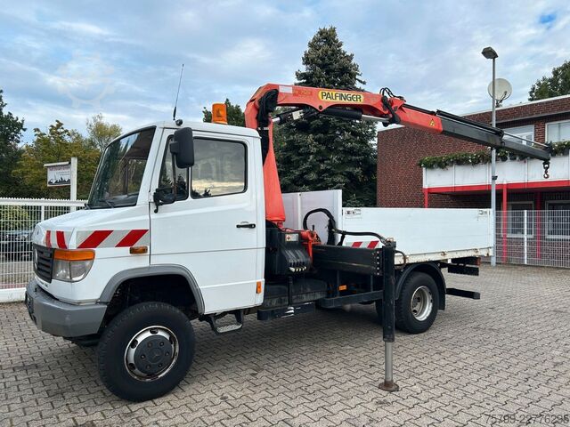 Furgão com grua montada em camião MERCEDES-BENZ 815D Pritsche + PK7501 Kran Allrad 4x4