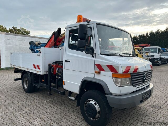 Furgão com grua montada em camião MERCEDES-BENZ 815D Pritsche + PK7501 Kran Allrad 4x4