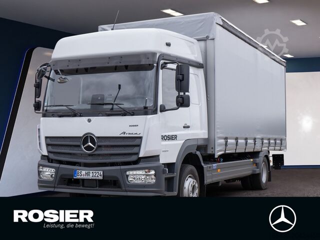 Camião plataforma com lona Mercedes-Benz Atego 1224 L Curtainsider Schiebeplane li/re Ladebordwand BigSpace