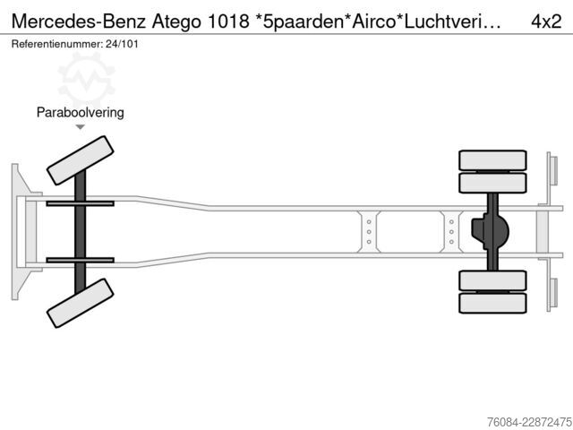Transport de chevaux Mercedes-Benz Atego 1018 *5paarden*Airco*Luchtvering A verste...