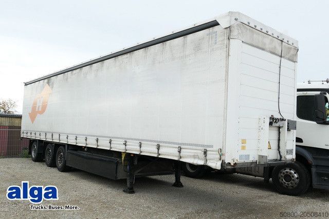 방수포가 설치된 오픈 세미트레일러 SCHMITZ CARGOBULL SCS 24/L-13.62 EB,Mitnahmestapler,Gelenkt,Edscha