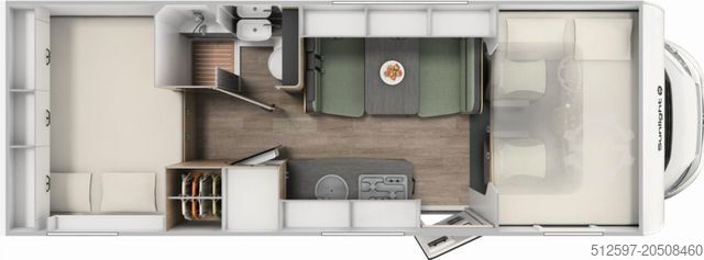 알코브 캠핑카 SUNLIGHT A 70 180 PS,Autom.,4,4t Maxi,Mj.26