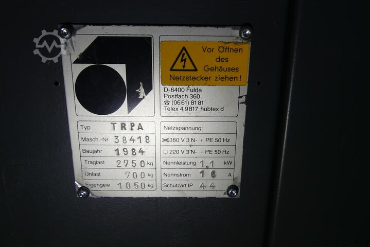 Hubtex - Rolpaternoster Hubtex TRPA