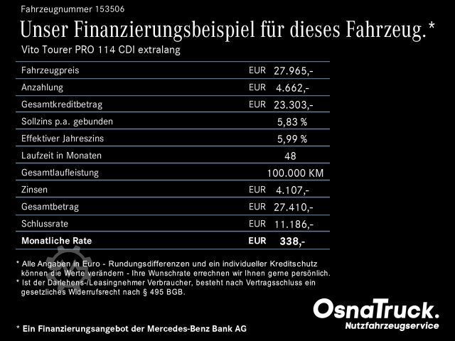حافلة صغيرة Mercedes-Benz Vito Tourer PRO 114 CDI extralang Automat,KameraBC