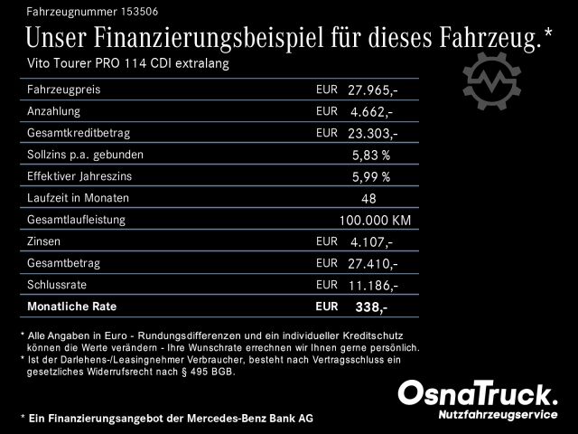 حافلة صغيرة Mercedes-Benz Vito Tourer PRO 114 CDI extralang Automat,KameraBC