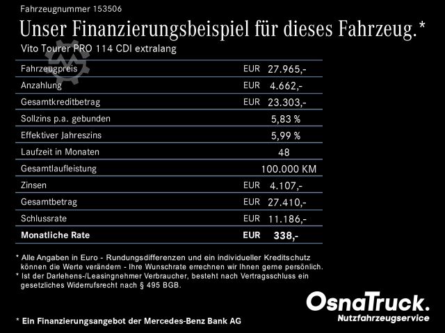 حافلة صغيرة Mercedes-Benz Vito Tourer PRO 114 CDI extralang Automat,KameraBC