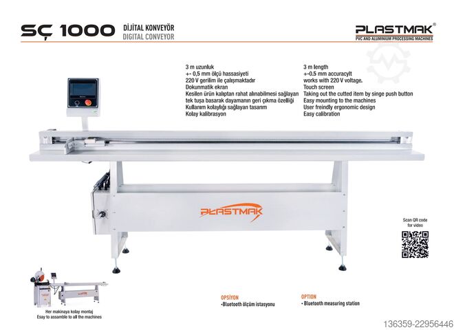 Transportador Digital (Metro) PLASTMAK PVC ALÜMİNYUM İŞLEME MAKİNALARI S.Ç. 1000 LONG