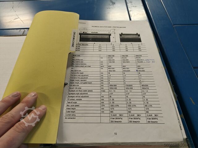 Mesin Sablon 1 Warna 160x210cm SVECIA SAM II X / SHJD / SAB-B / HTB Heron