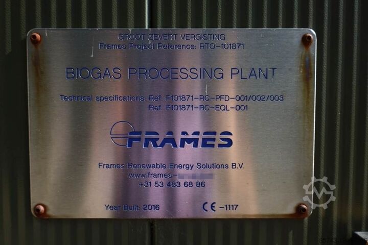 总计 FRAMES Biogas Processing Plant Complete Biogas Pro