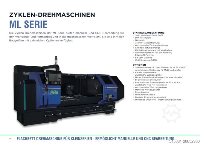 Máy tiện - kiểm soát chu kỳ Milltronics/ Hurco Group (NEU-Maschine) ML26II-120