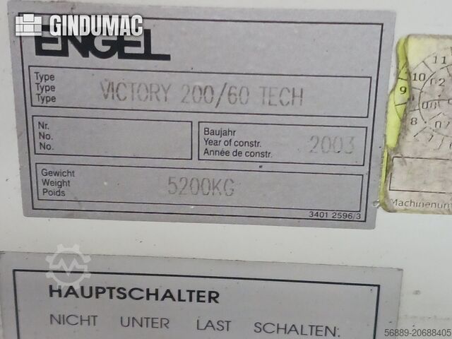 Hydraulické vstřikovací stroje Engel Victory 200/60 TECH
