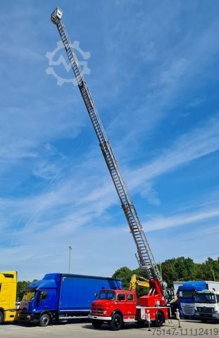 รถบรรทุกแพลตฟอร์มงาน MERCEDES-BENZ LF 1313 (1113) Drehleiter METZ Korb Oldtimer H