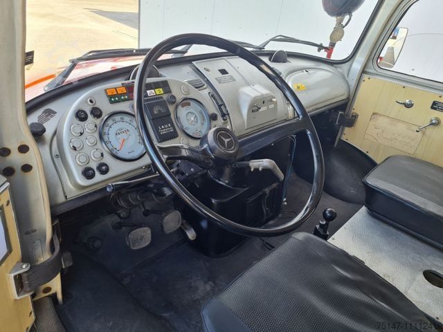 รถบรรทุกแพลตฟอร์มงาน MERCEDES-BENZ LF 1313 (1113) Drehleiter METZ Korb Oldtimer H