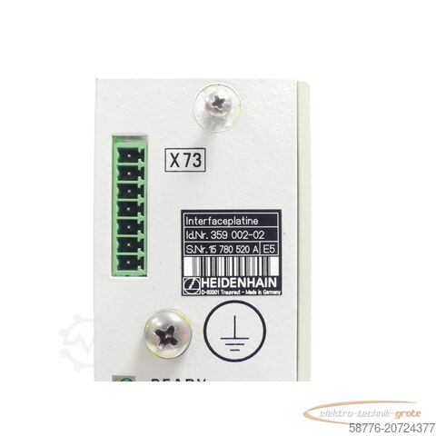 Компонент Heidenhain Heidenhain Id. 359 002-02 Interfaceplatine SN:15780520A - generalüberholt mit 3 Monaten Gewährleistung-