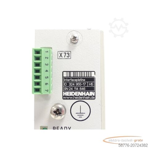 Komponen Heidenhain Heidenhain Interfaceplatine Id. 324 955-17 SN24114846 - generalüberholt mit 3 Monaten Gewährleistung-