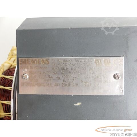 Besturingsunit Siemens Stator für 1FT6086-8AC71-3AA1 Motor SN: YFNN14040903