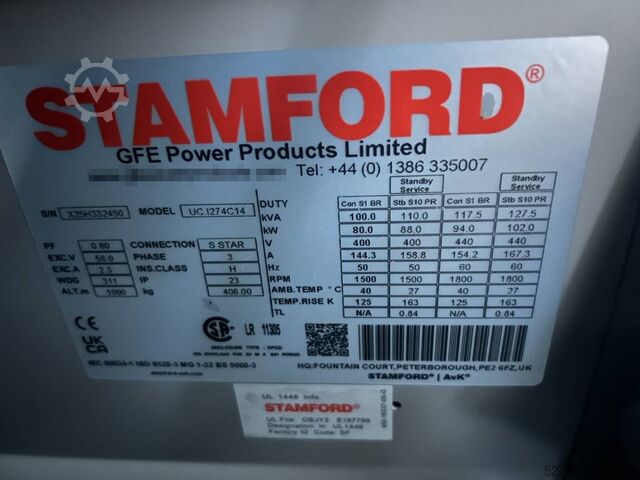 Agregado Cummins 6BT5.9-G1 - 110 kVA Generator - DPX-25105
