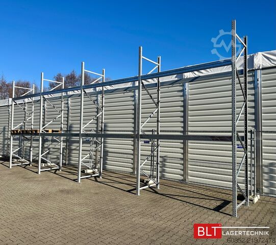 Padėklų stelažas 11,2 lfm Palettenregale für Außenbereich H: 4,5m , 3000 kg Fachlast , FVZ