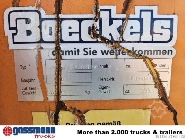 Kontener hakowy  BOECKELS AMR 40/400 City, 2,8cbm