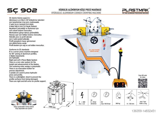 CNC-MASCHINE ZUR BEARBEITUNG VON ALUMINIUM UND PVC PLASTMAK PVC ALÜMİNYUM İŞLEME MAKİNELERİ FULL CNC ALÜMİNYUM & PVC İŞLEME SETİ