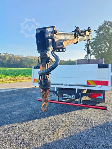Loading platform MAN TGM 18.250 Open box + HIAB 166-3