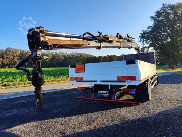 Loading platform MAN TGM 18.250 Open box + HIAB 166-3