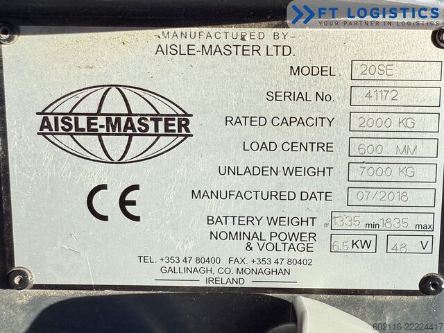 узкопроходный вилочный погрузчик AISLE MASTER 20SE QUAD MAST 6500 FULL CABIN FREE-LIFT