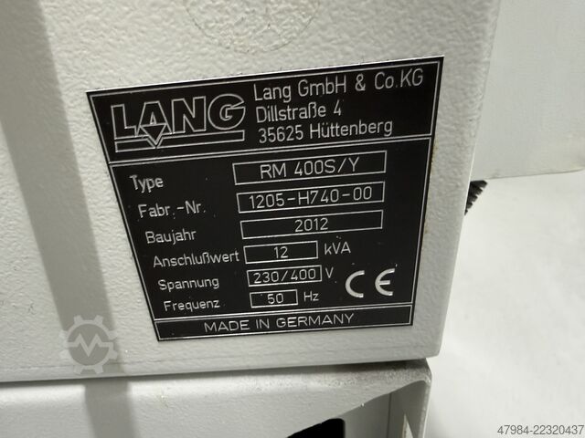 CNC grawerko-frezarka LANG RM 400 S/Y