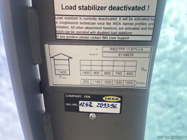 Stivuitor cu catarg retractabil Jungheinrich ETV 216