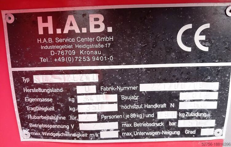 Šķēres lifts HAB S142-12E2WD