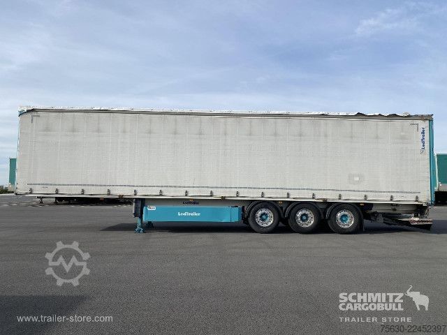 Trailer semi terbuka dengan terpal Leci Trailer Semitrailer Curtainsider Dropside Hayon