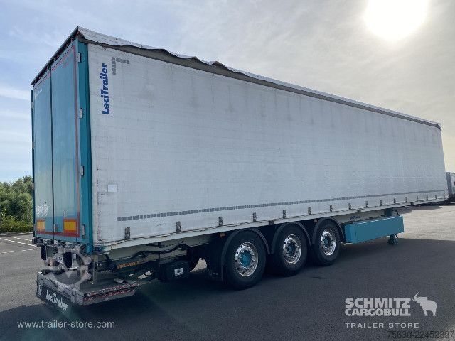 Trailer semi terbuka dengan terpal Leci Trailer Semitrailer Curtainsider Dropside Hayon