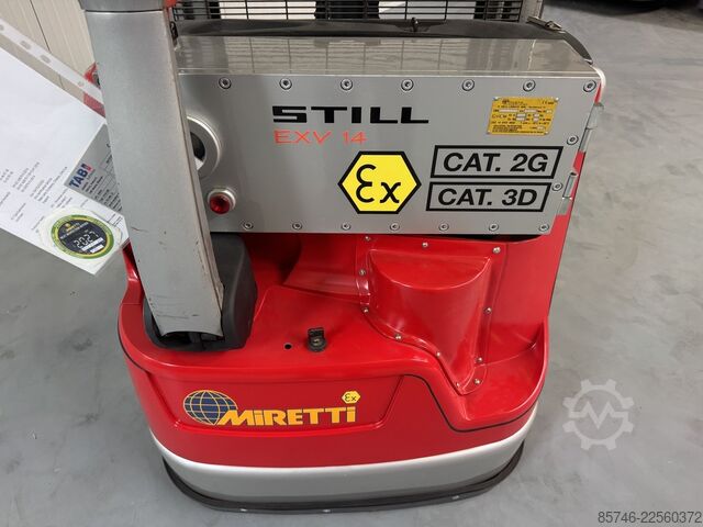 EXV 14 C * تجريبي * إيه تي إي إكس EX * ميرتي 2G / المنطقة 1 & 3D / المنطقة 22 * بطارية جديدة !! STILL EXV 14 C * DEMO * Atex EX * Miretti 2G / Z1 & 3D / Z22 * NEW battery !!
