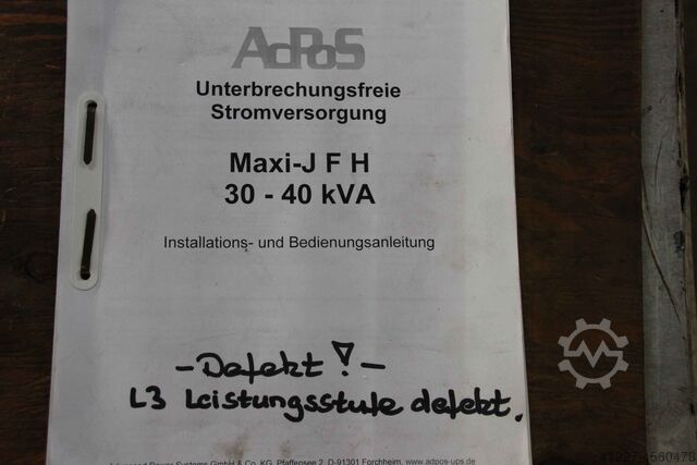 Virtalähde 40 kVA AdPoS USV Maxi-J F H 40 kVA