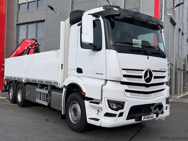 Nakladacia plošina Mercedes-Benz Actros 2548 L 6x2 M-FHS Baustoff-Pritsche FASSI...