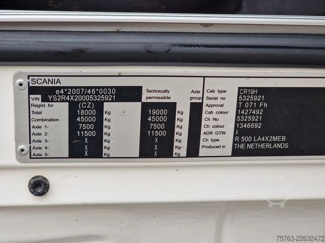 Standard-SZM Scania R500 V8 Highline 4x2 - Lowdeck - Retarder - Lif...