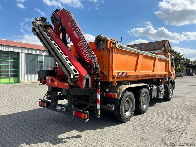 Autocamion basculant tridirecțional DAF CF 510 / Bordmatik / abnehmbarer Kran + Funk
