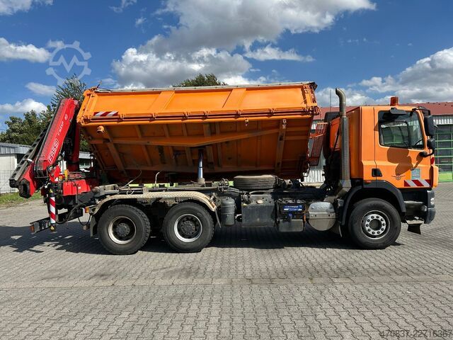 Autocamion basculant tridirecțional DAF CF 510 / Bordmatik / abnehmbarer Kran + Funk