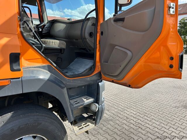 Autocamion basculant tridirecțional DAF CF 510 / Bordmatik / abnehmbarer Kran + Funk