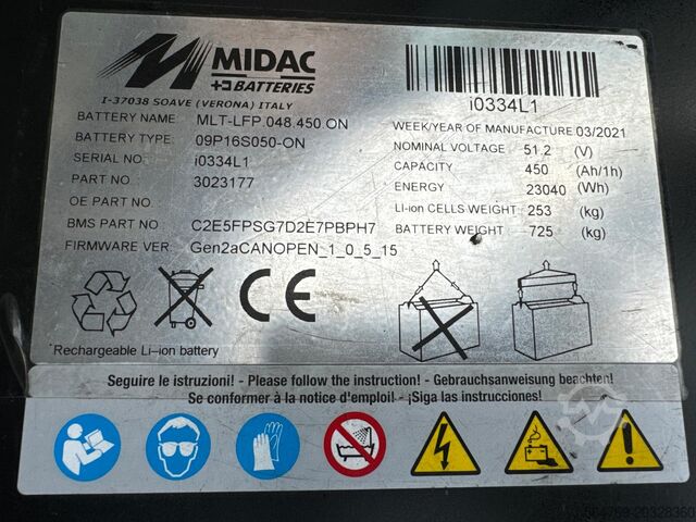 Stivuitor cu 3 roti DOOSAN B15T-7/2021y./ Lithium battery/New price