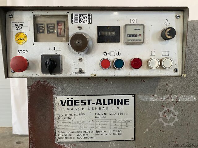 Kéo cắt tôn 3150 mm VÖEST-ALPINE BTHS-8x3150