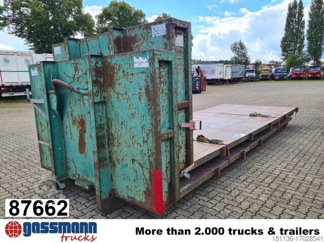 ロールオフコンテナ Abrollplattform mit Stirnwand