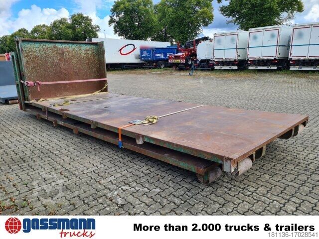 ロールオフコンテナ Abrollplattform mit Stirnwand